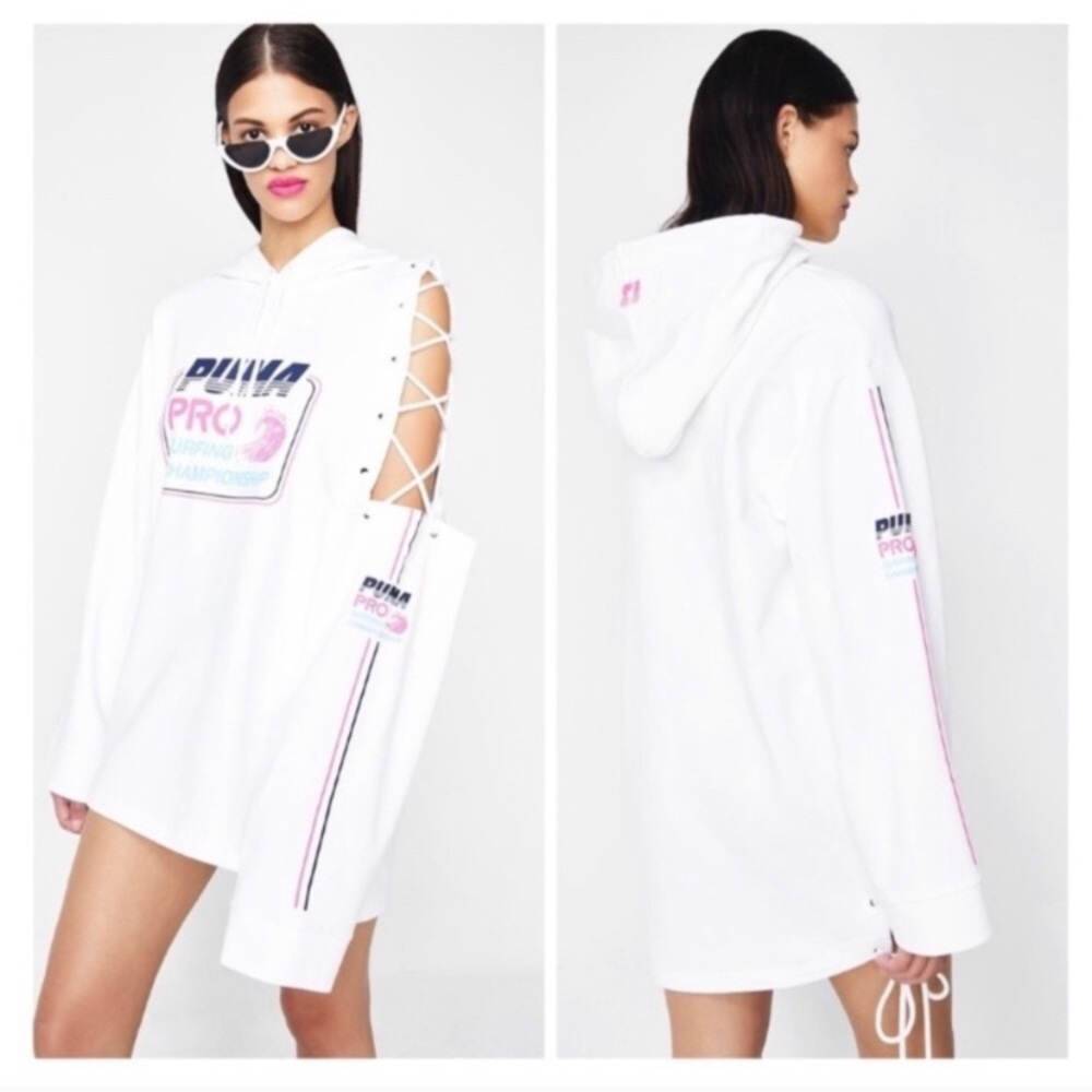 PUMA X FENTY By Rhianna Side Laced White Hoodie M